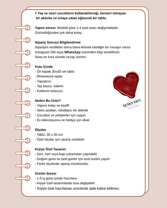 Manifest Taşlı Tablo Kiti