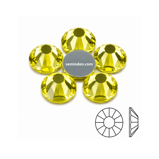 Citrine Rhinestone Cam Taş