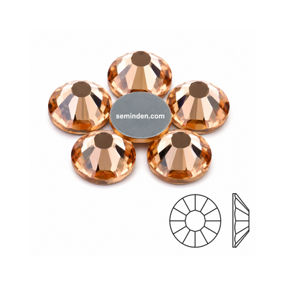 Peach Rhinestone Cam Taş