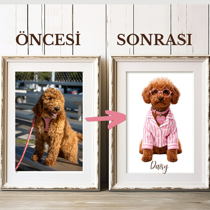 Kişiye Özel Konsept  Evcil Hayvan Portresi/ Pet Story Koleksiyonu