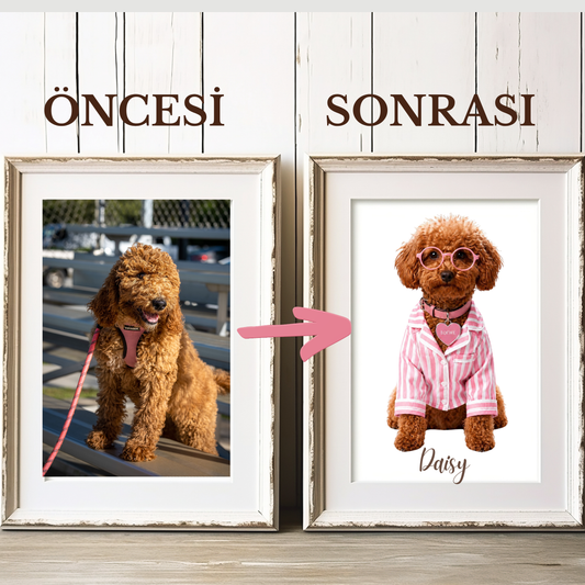 Kişiye Özel Konsept  Evcil Hayvan Portresi/ Pet Story Koleksiyonu