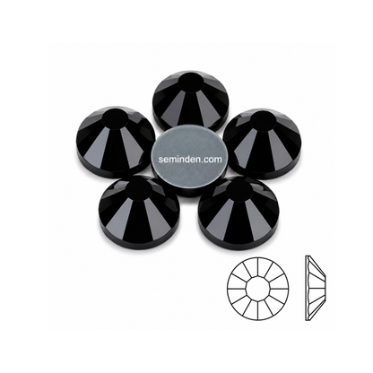 Siyah Rhinestone Cam Taş