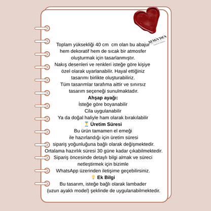 El Yapımı Keçe Abajur