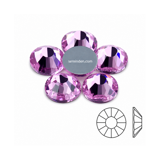 Pink Rhinestone Cam Taş