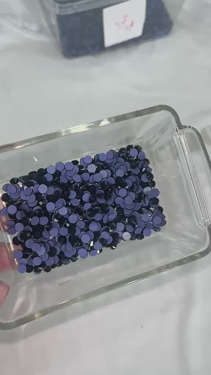 Siyah Rhinestone Cam Taş