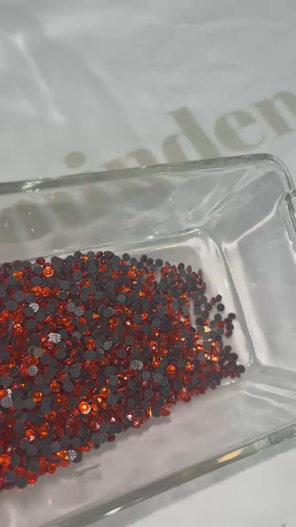 Orange Rhinestone Cam Taş