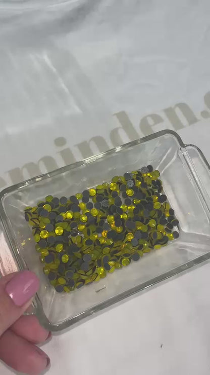 Citrine Rhinestone Cam Taş