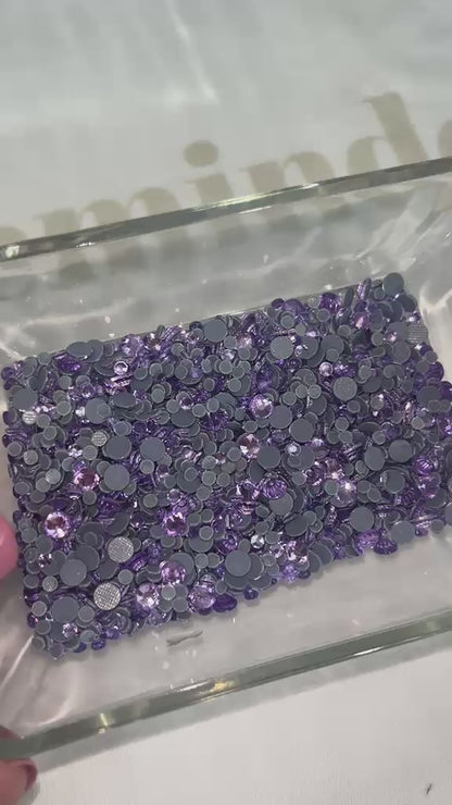 Violet Rhinestone Cam Taş