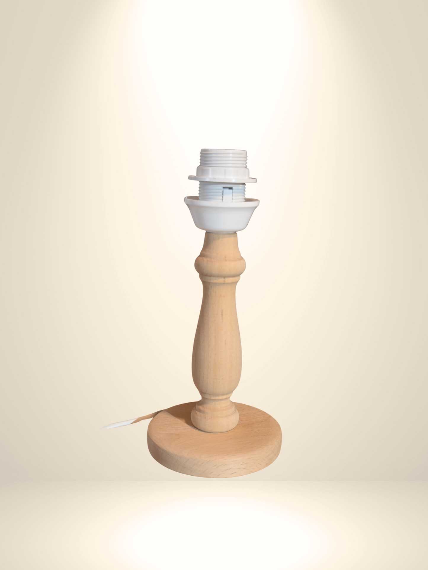 Doğal Kayın Ağacı Abajur Ayağı 27 cm | Ham Ahşap Minimal Tasarım