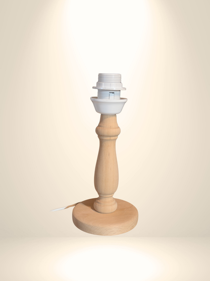 Doğal Kayın Ağacı Abajur Ayağı 27 cm | Ham Ahşap Minimal Tasarım