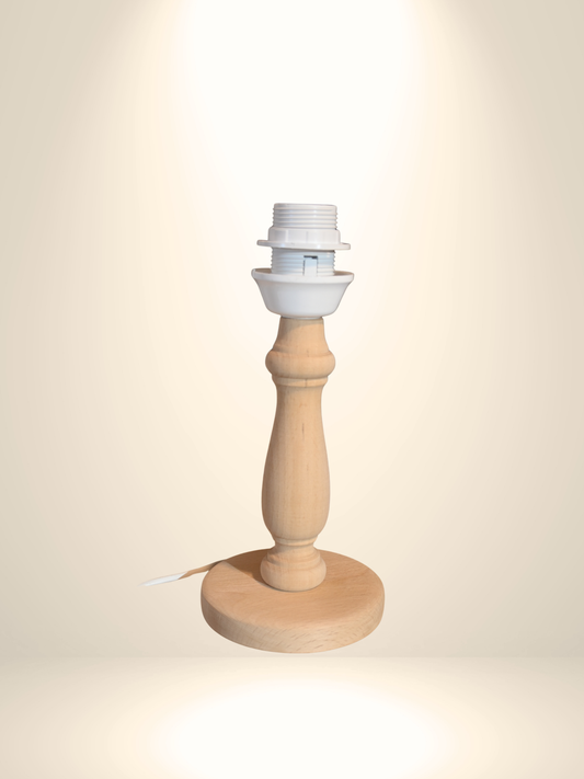 Doğal Kayın Ağacı Abajur Ayağı 27 cm | Ham Ahşap Minimal Tasarım