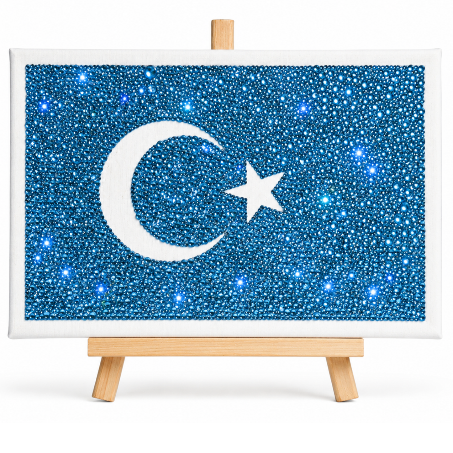 Doğu Türkistan  Bayrağı Taşlı Tablo Kit