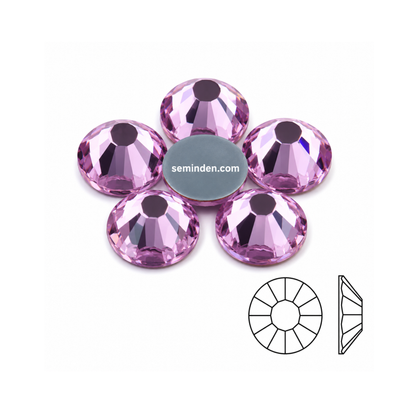 Violet Rhinestone Cam Taş