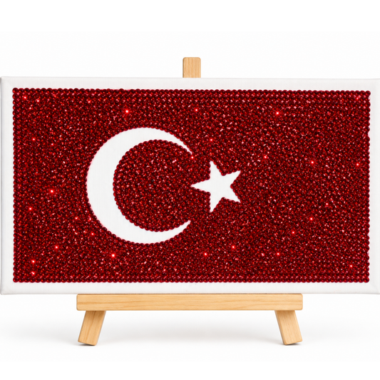 Türk Bayrağı Taşlı Tablo Kit